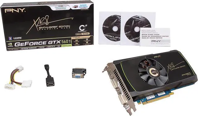 Alt view image 6 of 6 - PNY GeForce GTX 560 Ti (Fermi) 1GB GDDR5 PCI Express 2.0 x16 SLI Support Graphics Card VCGGTX560TXPB-OC2-S