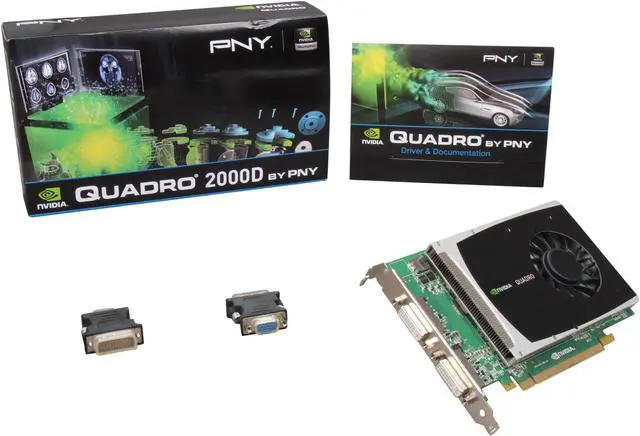 Alt view image 5 of 5 - PNY Quadro 2000D VCQ2000D-PB 1GB 128-bit GDDR5 PCI Express 2.0 x16 Graphics Card