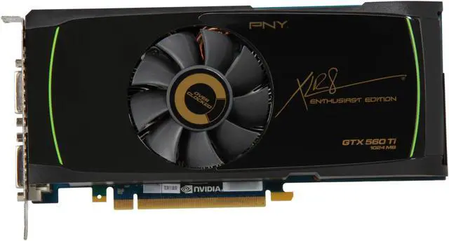Alt view image 3 of 7 - PNY GeForce GTX 560 Ti (Fermi) 1GB GDDR5 PCI Express 2.0 x16 SLI Support Graphics Card VCGGTX560TXPB-OC-BDL