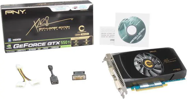 Alt view image 6 of 6 - PNY GeForce GTX 550 Ti (Fermi) 1GB GDDR5 PCI Express 2.0 x16 SLI Support Graphics Card VCGGTX550TXPB-OC