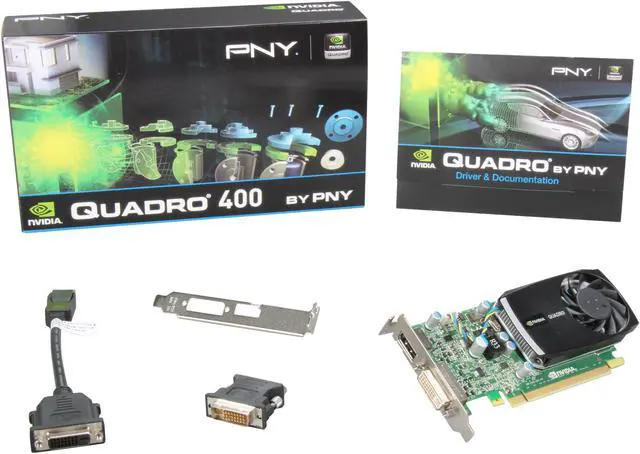 Alt view image 5 of 5 - PNY Quadro 400 VCQ400-PB 512MB 64-bit DDR3 PCI Express 2.0 x16 Low Profile Graphics Card