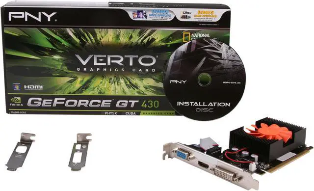 Alt view image 5 of 5 - PNY GeForce GT 430 (Fermi) 2GB DDR3 PCI Express 2.0 x16 Graphics Card VCGGT4302XPB