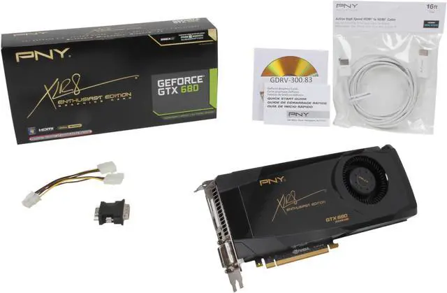 Alt view image 5 of 5 - PNY GeForce GTX 680 2GB GDDR5 PCI Express 3.0 x16 SLI Support Graphics Card VCGGTX680XPB