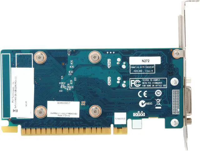 Alt view image 4 of 5 - PNY Commercial Series GeForce 8400 GS 1GB DDR3 PCI Express 2.0 x16 Low Profile Graphics Card VCG84DMS1D3SXPB-CG