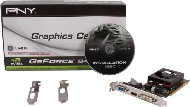 Alt view image 6 of 6 - PNY GeForce 8400 GS 512MB DDR3 PCI Express 2.0 x16 Graphics Card VCG84512D3SXPB