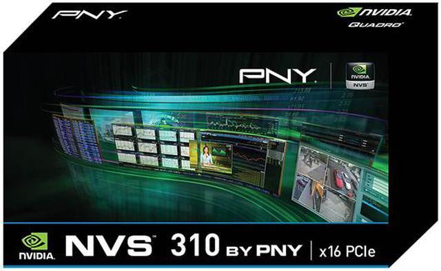 Alt view image 3 of 3 - PNY Quadro NVS 310 VCNVS310DP-PB 512MB 64-bit DDR3 PCI Express 2.0 x16 Low Profile Graphics Card