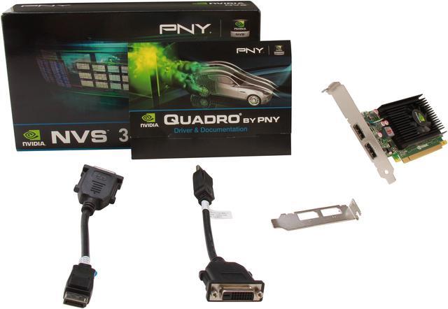 Alt view image 5 of 4 - PNY NVS Quadro NVS 310 VCNVS310DVI-PB 512MB 64-bit DDR3 PCI Express 2.0 x16 Graphics Card