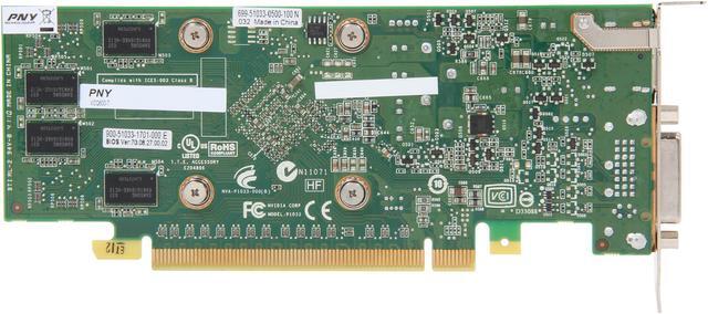 Alt view image 4 of 5 - PNY Quadro 600 VCQ600-T 1GB 128-bit DDR3 PCI Express 2.0 x16 Low Profile Graphics Card