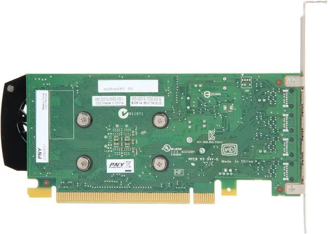 Alt view image 4 of 5 - PNY NVS 510 VCNVS510DP-PB 2GB 128-bit DDR3 PCI Express 2.0 x16 Low Profile Graphics Card