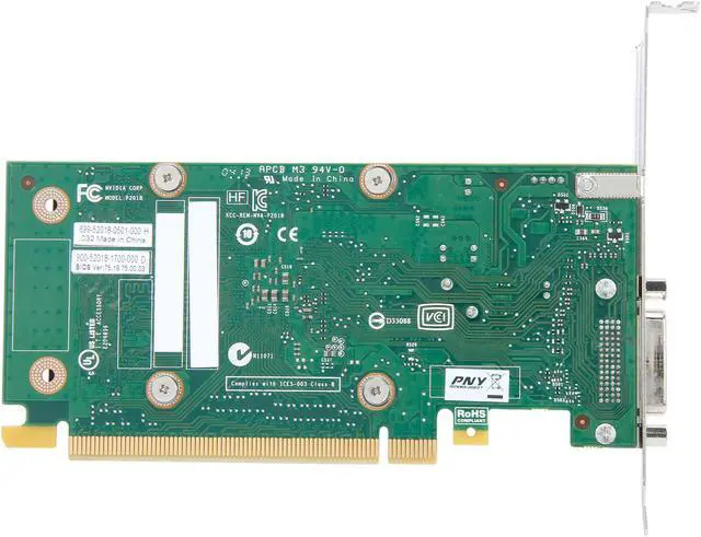 Alt view image 4 of 5 - PNY NVS NVS 315 VCNVS315DVI-PB 1GB 64-bit DDR3 PCI Express 2.0 x16 Low Profile Graphics Card