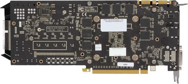 Alt view image 4 of 6 - PNY VCGGTX7704XPB-OC2 G-SYNC Support GeForce GTX 770 4GB 256-Bit GDDR5 PCI Express 3.0 x16 SLI Support Video Card