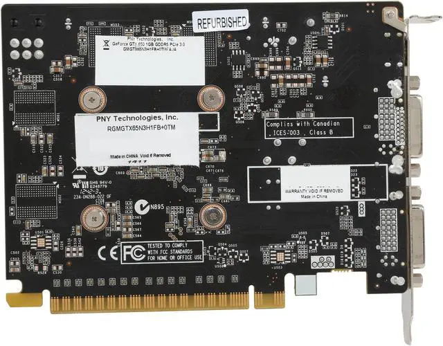 Alt view image 4 of 6 - PNY RVCGGTX6501XXB GeForce GTX 650 1GB 128-Bit GDDR5 PCI Express 3.0 x16 HDCP Ready Video Card Manufactured Recertified Certified Refurbished