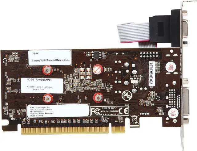 Alt view image 4 of 5 - PNY GeForce GT 730 1GB GDDR5 PCI Express 2.0 x16 Low Profile Ready Graphics Card VCGGT7301D5LXPB