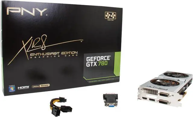 Alt view image 6 of 6 - PNY GeForce GTX 780 3GB GDDR5 PCI Express 3.0 x16 SLI Support Graphics Card VCGGTX7803XPB-CC