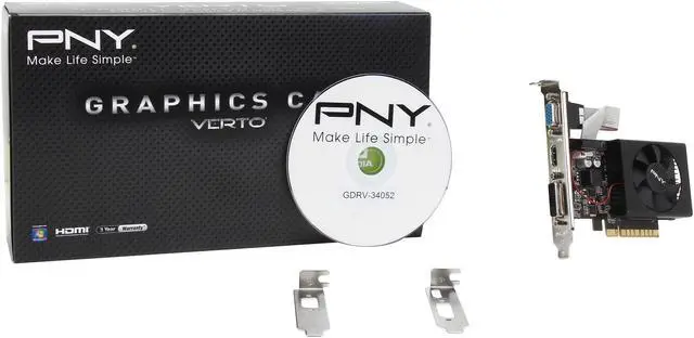 Alt view image 5 of 5 - PNY GeForce GT 720 1GB DDR3 PCI Express 2.0 x8 Low Profile Graphics Card VCGGT7201D3LXPB