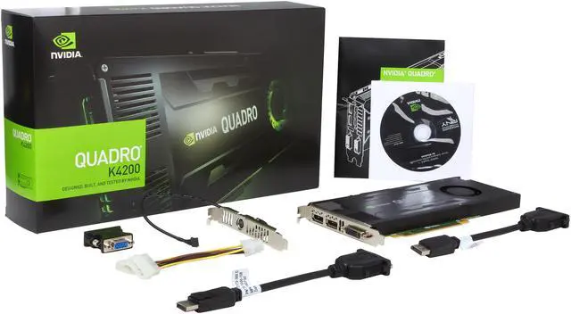 Alt view image 7 of 6 - PNY Quadro K4200 VCQK4200-PB 4GB 256-bit GDDR5 PCI Express 2.0 x16 Graphics Card