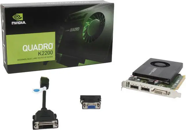 Alt view image 5 of 5 - PNY Quadro K2200 VCQK2200-PB 4GB 128-bit GDDR5 PCI Express 2.0 x16 Plug-in Card Graphics Card