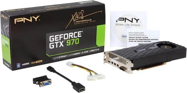 Alt view image 6 of 6 - PNY GeForce GTX 970 4GB GDDR5 PCI Express 3.0 x16 SLI Support Graphics Card VCGGTX9704XPB
