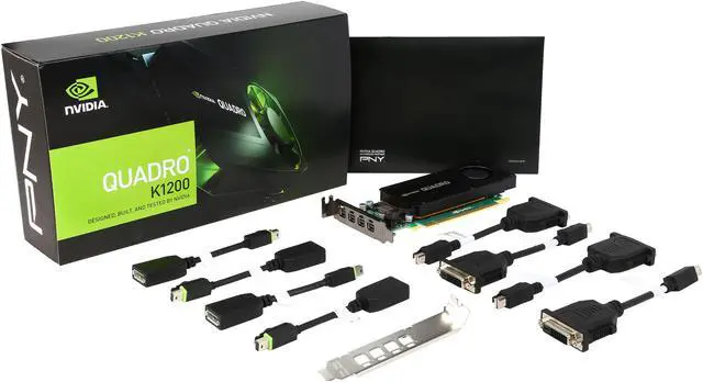 Alt view image 5 of 5 - PNY Quadro K1200 VCQK1200DVI-PB 4GB 128-bit GDDR5 PCI Express 2.0 ATX or SFF Workstation Video Card for DVI