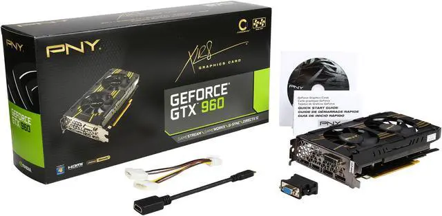 Alt view image 6 of 6 - PNY GeForce GTX 960 2GB GDDR5 PCI Express 3.0 x16 SLI Support Graphics Card VCGGTX9602XPB-XE-OC