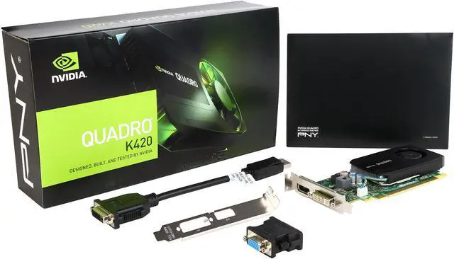 Alt view image 5 of 5 - PNY Quadro K420 VCQK420-2GB-PB 2GB 128-bit DDR3 PCI Express 2.0 x16 Low Profile Graphics Card