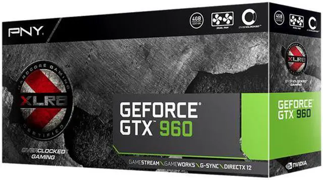 Alt view image 6 of 6 - PNY GeForce GTX 960 4GB GDDR5 PCI Express 3.0 x16 SLI Support Graphics Card VCGGTX9604XGPB-OC