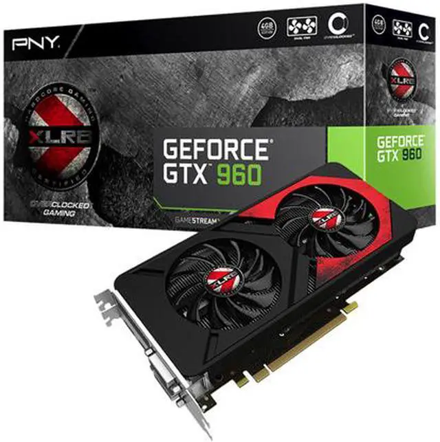 Alt view image 5 of 6 - PNY GeForce GTX 960 4GB GDDR5 PCI Express 3.0 x16 SLI Support Graphics Card VCGGTX9604XGPB-OC