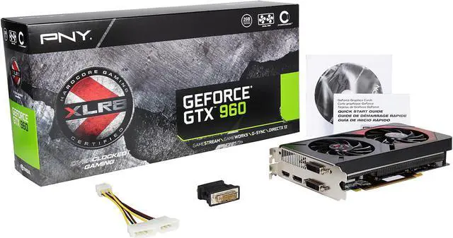 Alt view image 6 of 6 - PNY GeForce GTX 960 2GB GDDR5 PCI Express 3.0 x16 SLI Support Graphics Card VCGGTX9602XGPB-OC