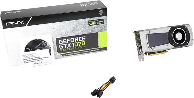 Alt view image 6 of 6 - PNY GeForce GTX 1070 Founders Edition 8GB GDDR5 PCI Express 3.0 Graphics Card VCGGTX10708PB-CG