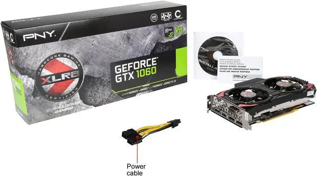 Alt view image 7 of 6 - PNY GeForce GTX 1060 6GB GDDR5 PCI Express 3.0 x16 Graphics Card VCGGTX10606XGPB-OC