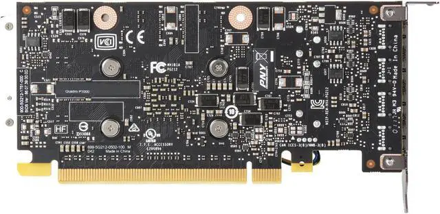 Alt view image 4 of 5 - PNY Quadro P1000 VCQP1000-PB 4GB 128-bit GDDR5 PCI Express 3.0 x16 Low Profile Graphics Card