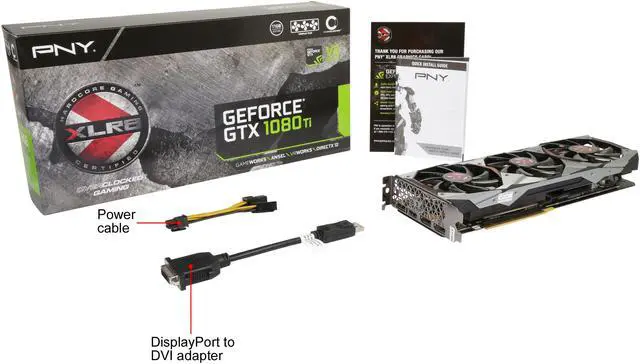 Alt view image 6 of 6 - PNY XLR8 GeForce GTX 1080 Ti 11GB GDDR5X PCI Express 3.0 x16 SLI Support Graphics Card VCGGTX1080T11XGPB-OC