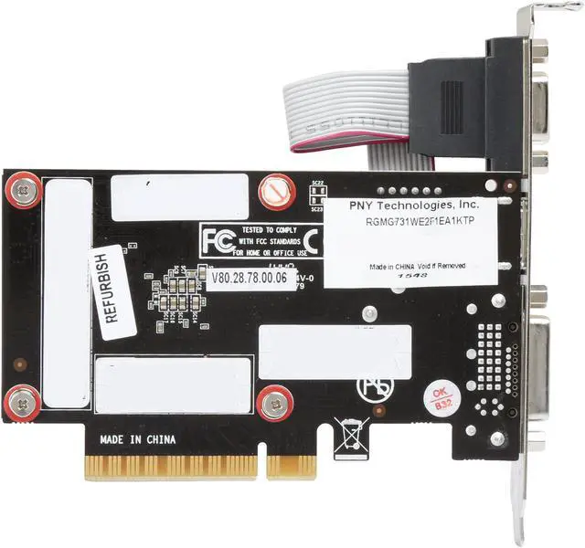 Alt view image 4 of 5 - PNY GeForce GT 730 1GB Graphics Card RGMG731WE2F1EA1KTP