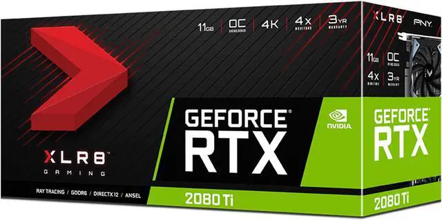 Alt view image 5 of 6 - PNY GeForce RTX 2080 Ti 11GB XLR8 Gaming Overclocked Edition Graphics Card