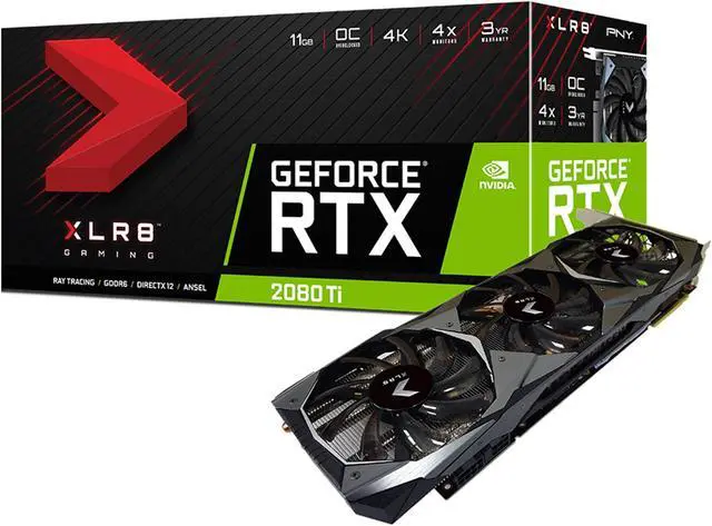 Alt view image 6 of 6 - PNY GeForce RTX 2080 Ti 11GB XLR8 Gaming Overclocked Edition Graphics Card