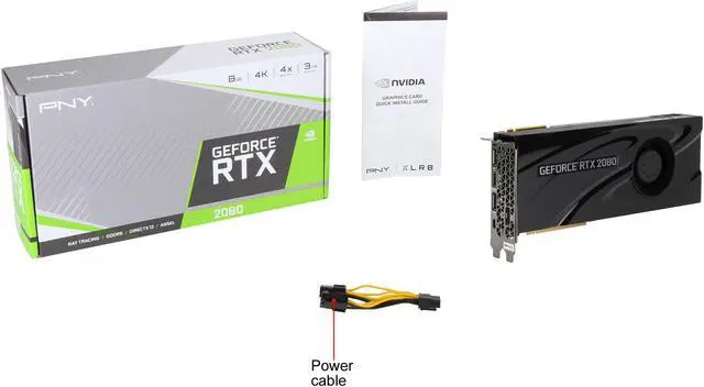 Alt view image 6 of 6 - PNY GeForce RTX 2080 8GB Blower Graphics Card