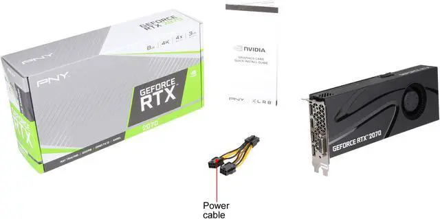 Alt view image 7 of 6 - PNY GeForce RTX 2070 8GB GDDR6 PCI Express 3.0 Graphics Card VCG20708BLMPB