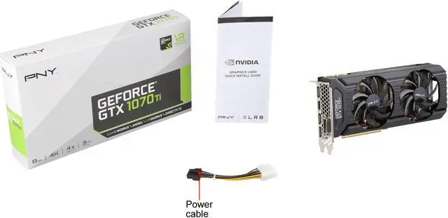 Alt view image 7 of 6 - PNY GeForce GTX 1070 Ti 8GB GDDR5 PCI Express 3.0 x16 SLI Support Graphics Card VCGGTX1070T8PB-BB