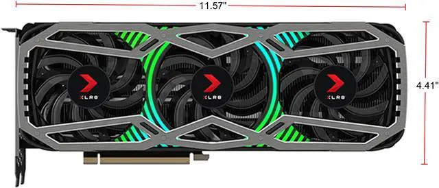 Alt view image 3 of 10 - PNY GeForce RTX 3090 24GB XLR8 Gaming EPIC-X RGB Triple Fan Graphics Card, VCG309024TFXPPB