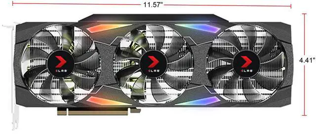 Alt view image 4 of 9 - PNY GeForce RTX 3080 10GB XLR8 Gaming UPRISING EPIC-X RGB Triple Fan Graphics Card, VCG308010TFXMPB