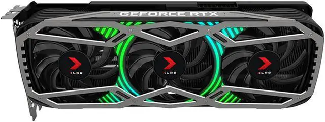 Alt view image 5 of 6 - PNY GeForce RTX 3070 8GB XLR8 Gaming REVEL EPIC-X RGB Triple Fan Graphics Card, VCG30708TFXPPB