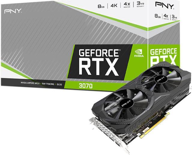 Alt view image 5 of 5 - PNY GeForce RTX 3070 8GB UPRISING Dual Fan Graphics Card, VCG30708DFMPB