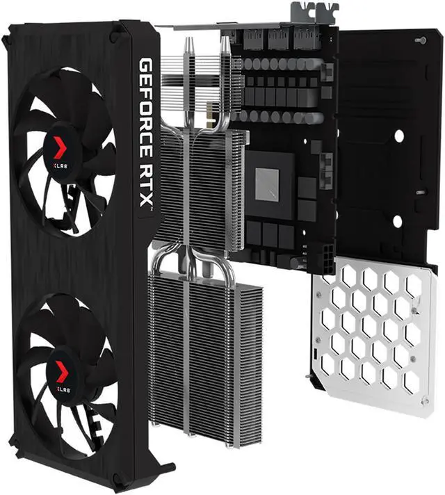 Alt view image 6 of 6 - PNY GeForce RTX 3060 12GB XLR8 Gaming REVEL EPIC-X RGB Dual Fan Graphics Card, VCG306012DFXPPB