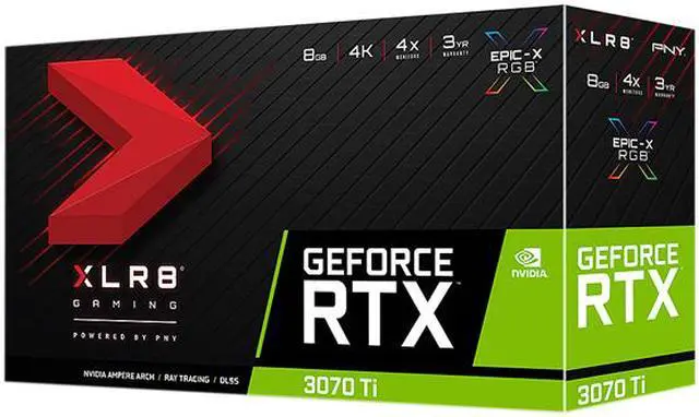 Alt view image 9 of 9 - PNY XLR8 GeForce RTX 3070 Ti 8GB GDDR6X PCI Express 4.0 x16 ATX Graphics Card VCG3070T8TFXPPB
