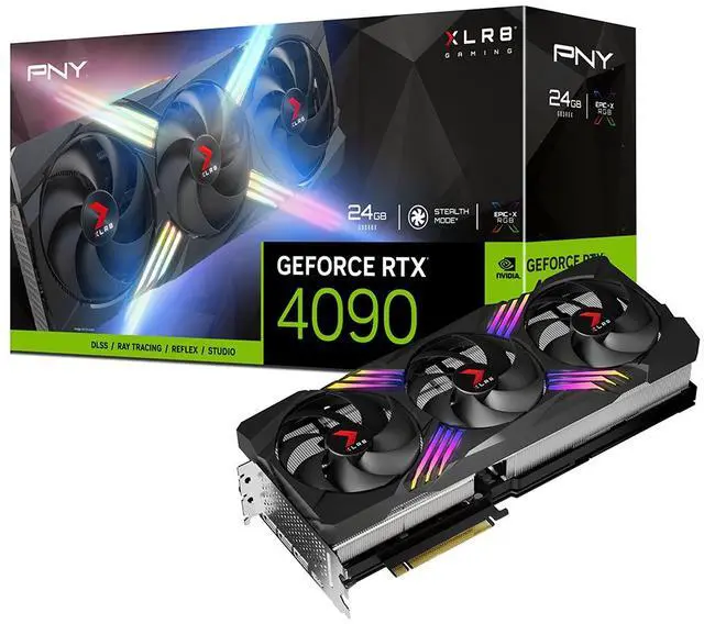 Alt view image 11 of 11 - PNY Gaming VERTO XLR8 NVIDIA GeForce RTX 4090 24GB GDDR6X PCI Express 4.0 EPIC-X RGB Triple Fan Video Card
