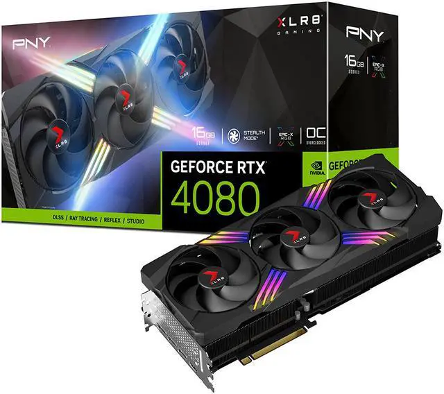 Alt view image 11 of 11 - PNY GeForce RTX 4080 16GB XLR8 Gaming VERTO EPIC-X RGB Overclocked Triple Fan Graphics Card DLSS 3