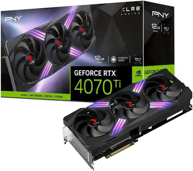Alt view image 13 of 13 - PNY GeForce RTX 4070 Ti 12GB XLR8 Gaming VERTO EPIC-X RGB Triple Fan Graphics Card DLSS 3