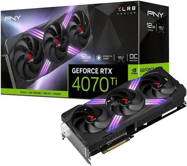 Alt view image 13 of 13 - PNY GeForce RTX 4070 Ti 12GB XLR8 Gaming VERTO EPIC-X RGB Overclocked Triple Fan Graphics Card DLSS 3