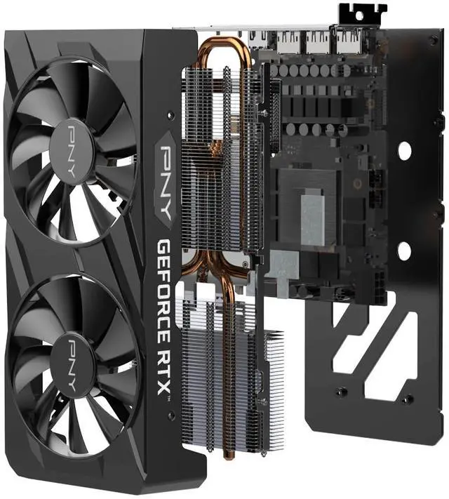 Alt view image 8 of 10 - PNY GeForce RTX 3050 8GB Verto Dual Fan VCG30508DFBPB1