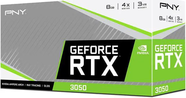Alt view image 9 of 10 - PNY GeForce RTX 3050 8GB Verto Dual Fan VCG30508DFBPB1
